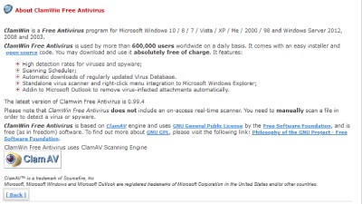 ClamWin Antivirus.
