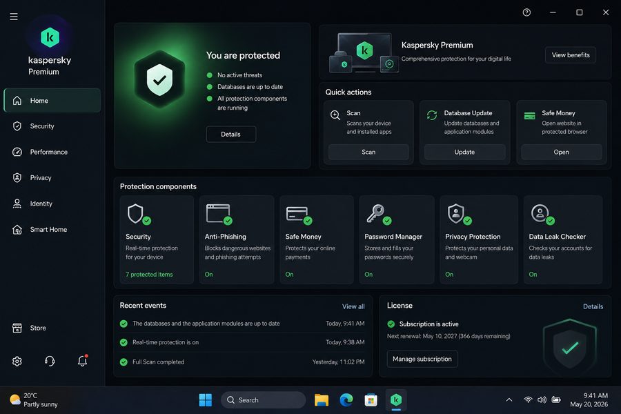 Kaspersky Premium against infostealers (non-US option)