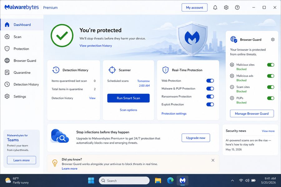 Malwarebytes Premium as a second-opinion cleanup layer